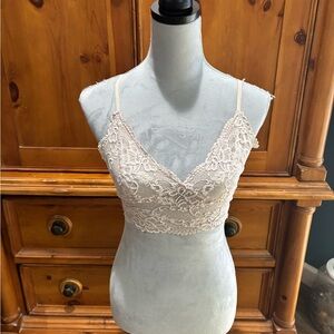 La Hearts Lace Bralette in Soft Cream